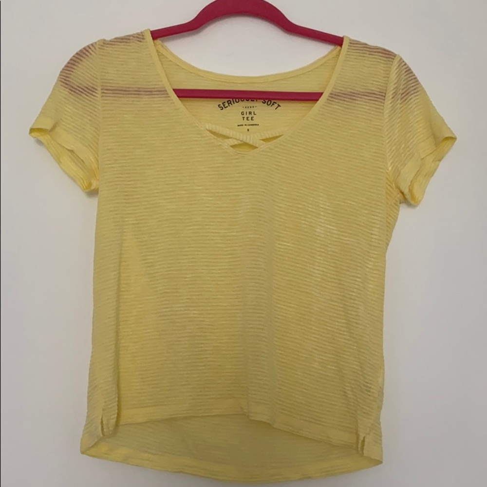 aeropostale yellow short sleeve